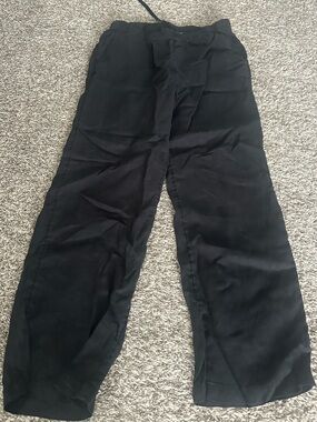 Caslon women’s Black Drawstring linen cropped Pants